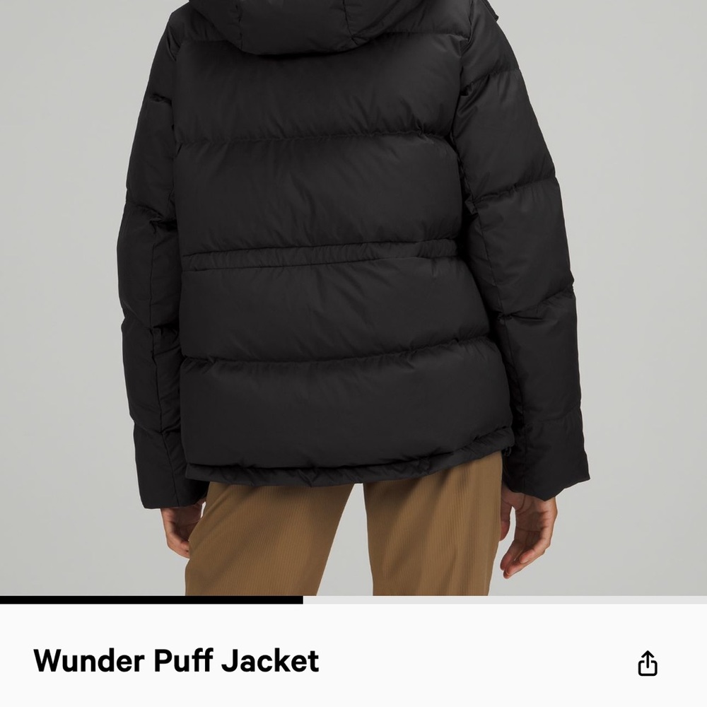 Lululemon Wunder Puff jacket black size 10 - Picture 2 of 7